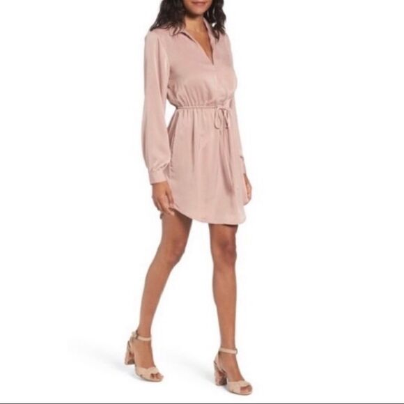 LUSH long sleeve blush Dress - Picture 2 of 12